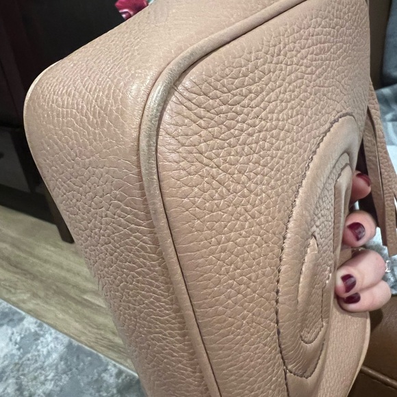 Gucci Soho Disco Crossbody Bag Beige Leather w/bonus twilly - Picture 5 of 16